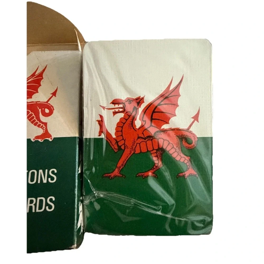 Vintage Waddingtons Welsh Dragon Playing‎ Cards Sealed Deck Red Dragon England